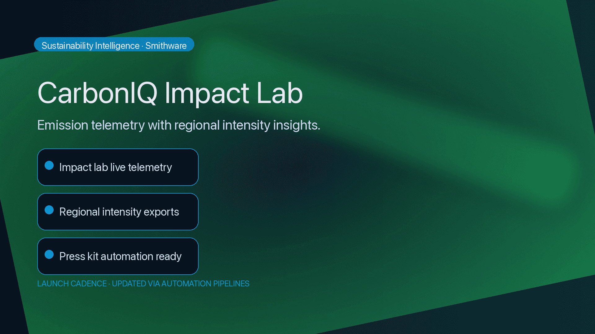 CarbonIQ sustainability command center